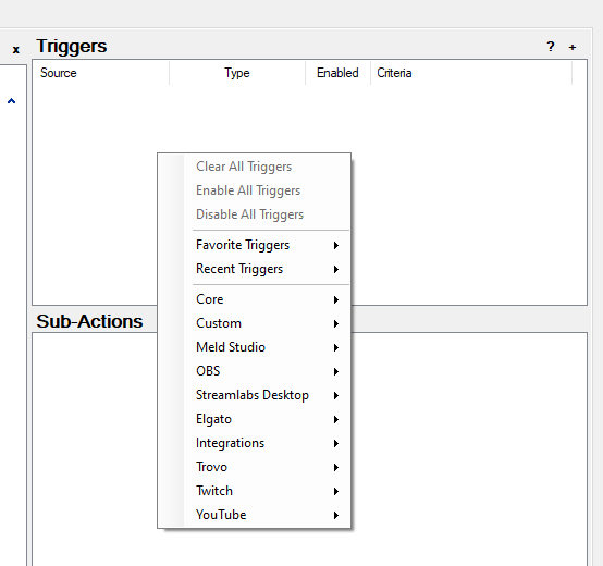Trigger Options