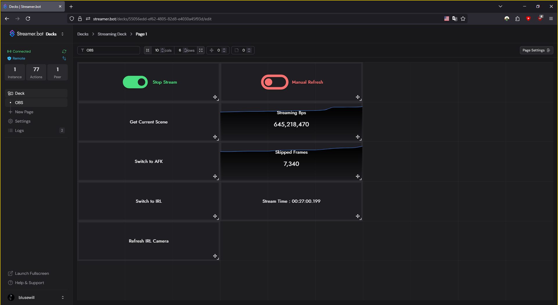 streamer.bot decks